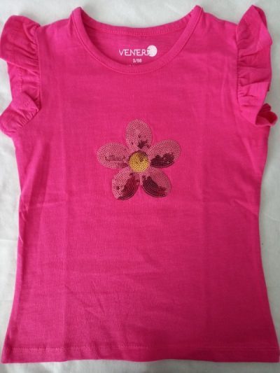 MAJICA KRATEK ROKAV- rožica